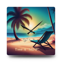 Time is NOW Acrylic Wall Clock