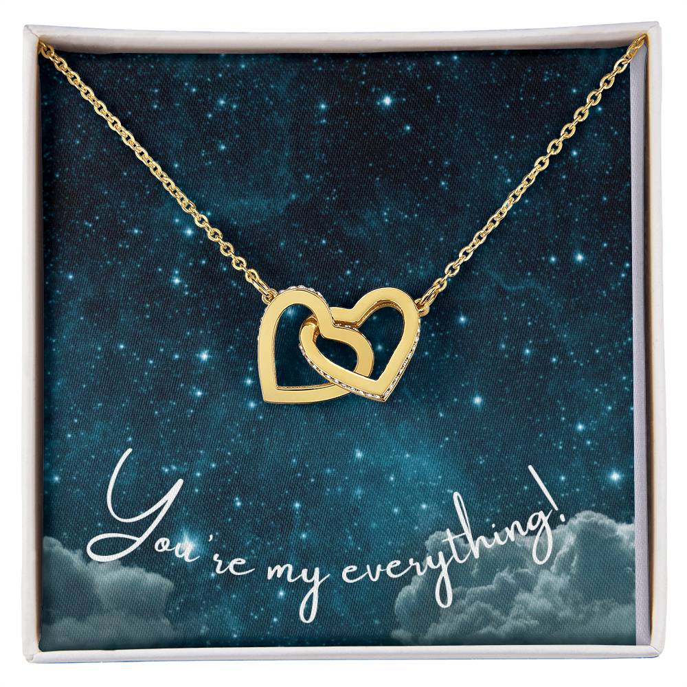 Interlocking Hearts Necklace ~ You're my Everything!