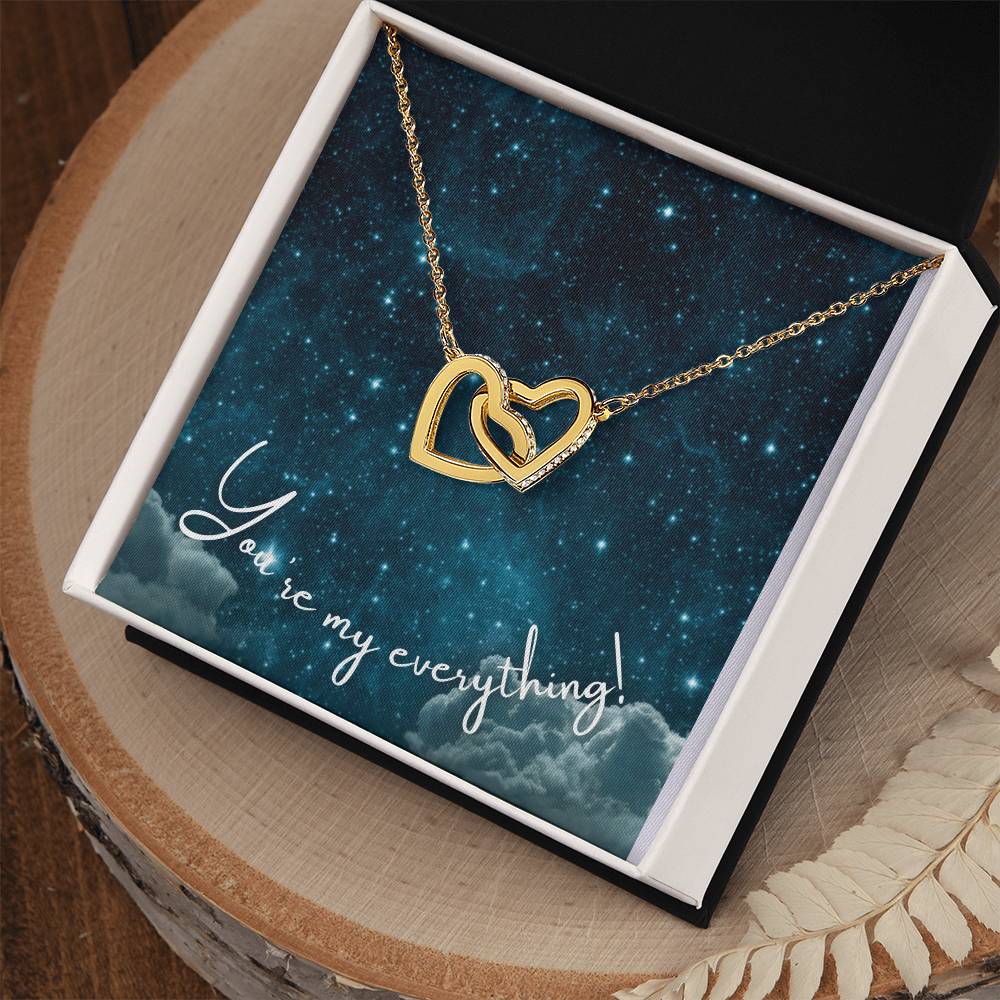 Interlocking Hearts Necklace ~ You're my Everything!