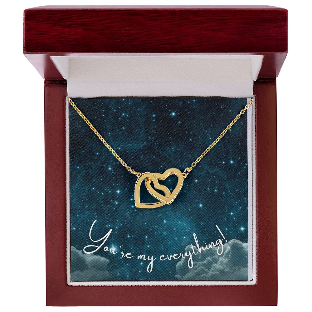 Interlocking Hearts Necklace ~ You're my Everything!