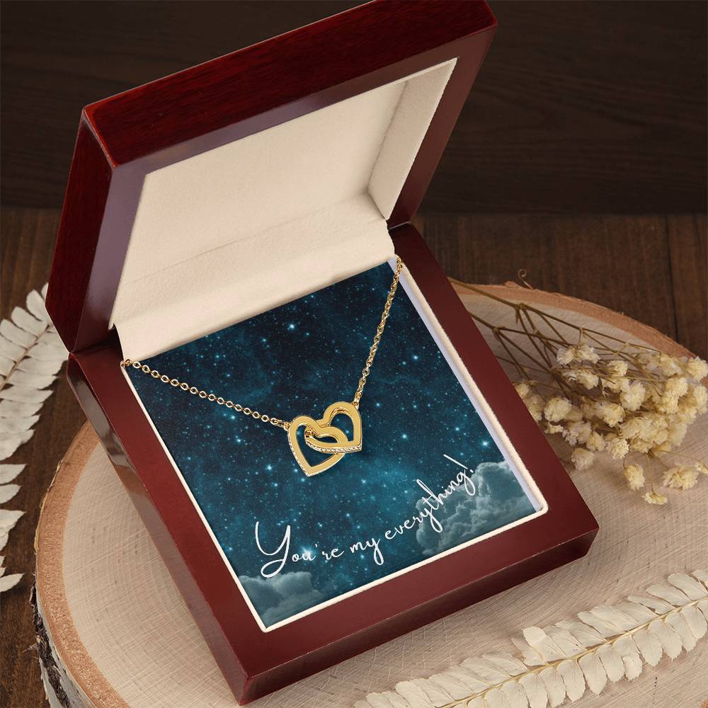 Interlocking Hearts Necklace ~ You're my Everything!