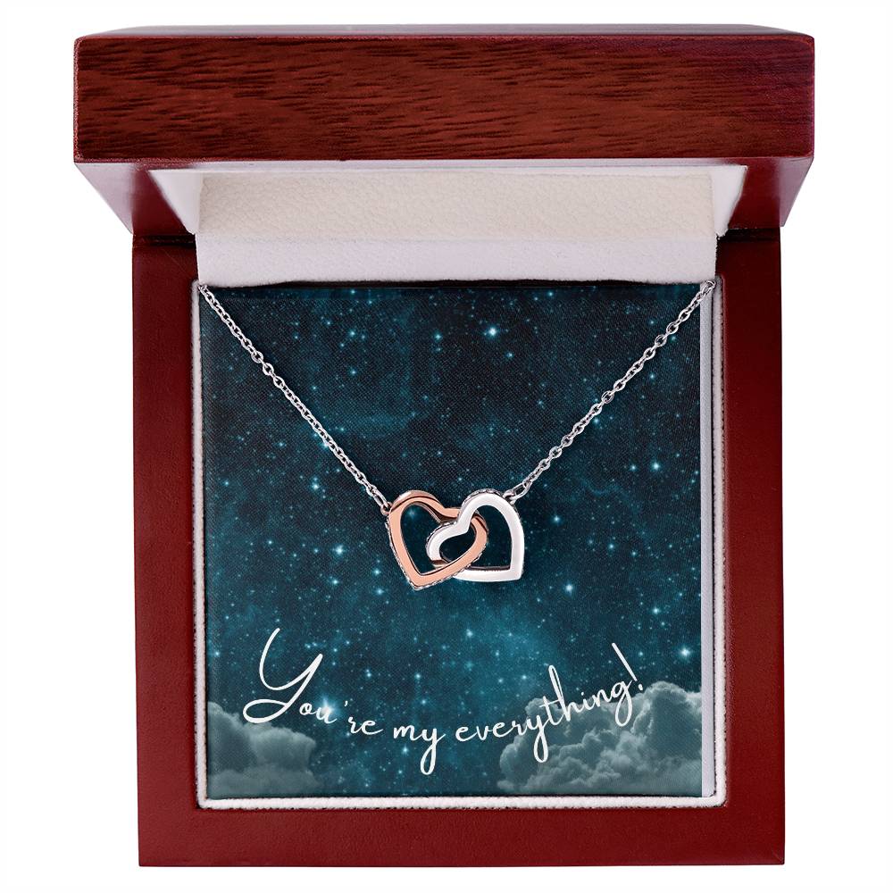 Interlocking Hearts Necklace ~ You're my Everything!