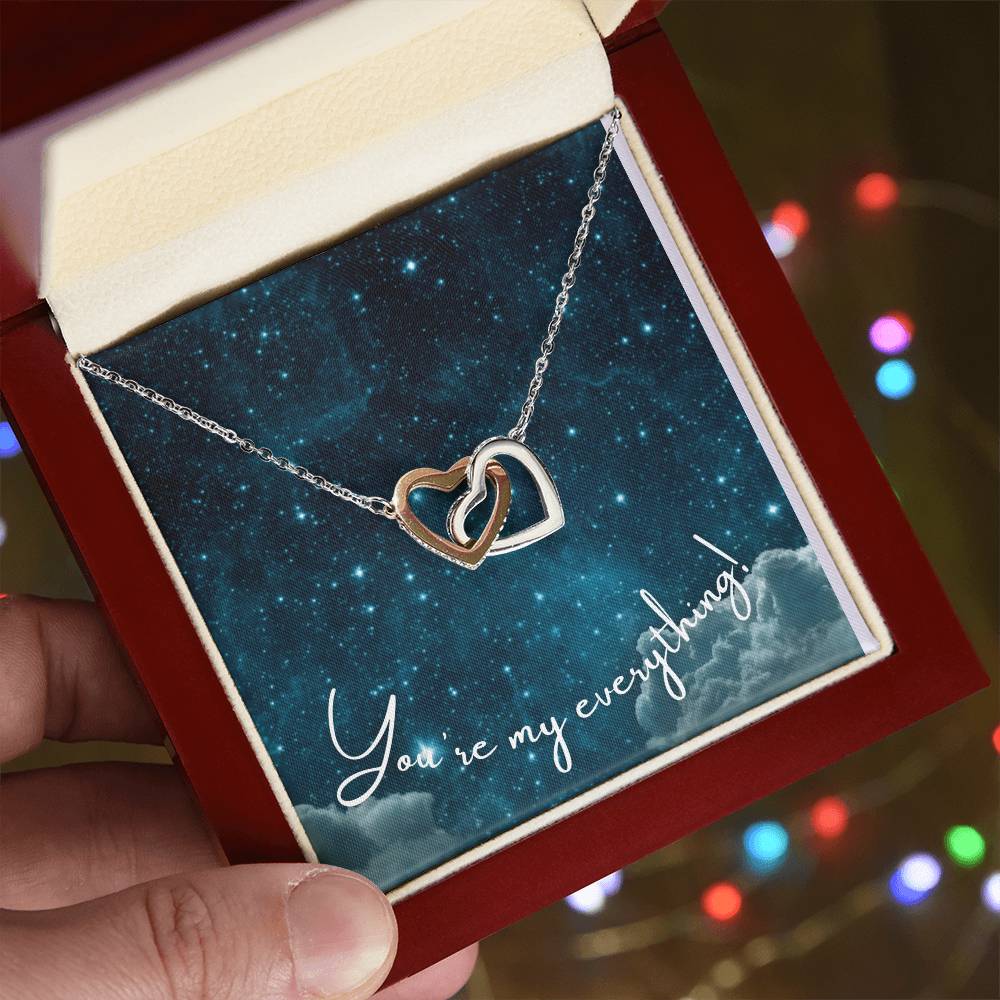 Interlocking Hearts Necklace ~ You're my Everything!